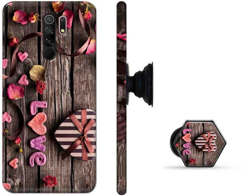 ChicShell Back Cover for Mi Redmi 9 Prime, Poco M2 Reloaded  (Brown, Cases with Holder, Pack of: 2)