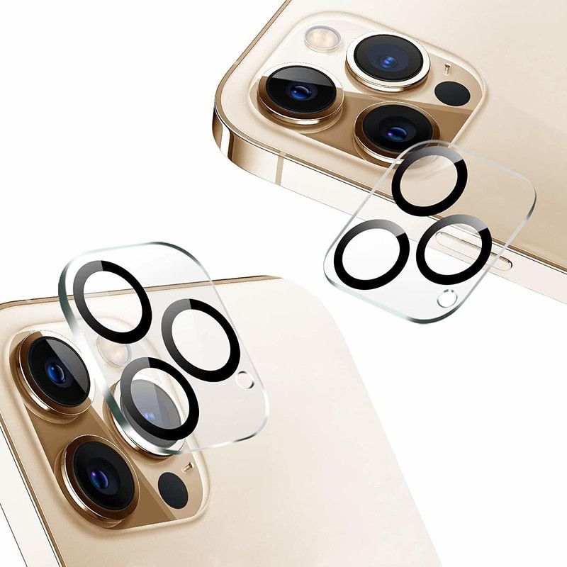 Skymac Back Camera Lens Glass Protector for iPhone 12 Pro 6.1 inch Tempered Glass with Black Circle- [Pack of 2]  (Pack of: 2)