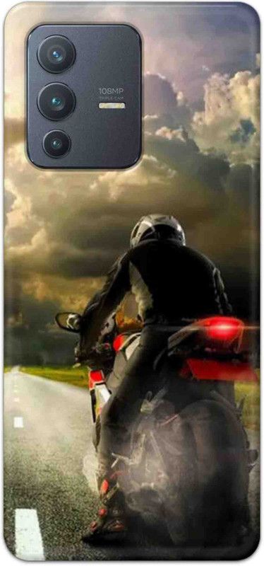 NDCOM Back Cover for Vivo V23 Pro 5G Rider Bike Lover Printed  (Multicolor, Hard Case, Pack of: 1)