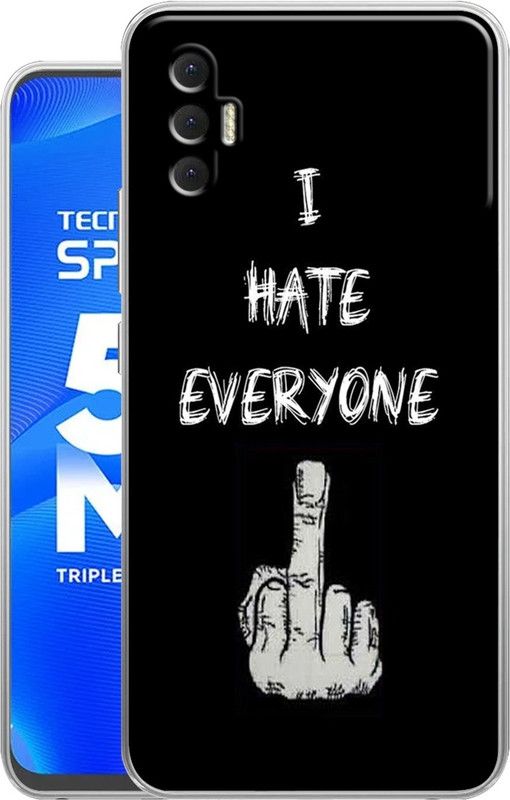 Selfless Back Cover for Tecno Spark 8P  (Black, Grey, Silicon, Pack of: 1)