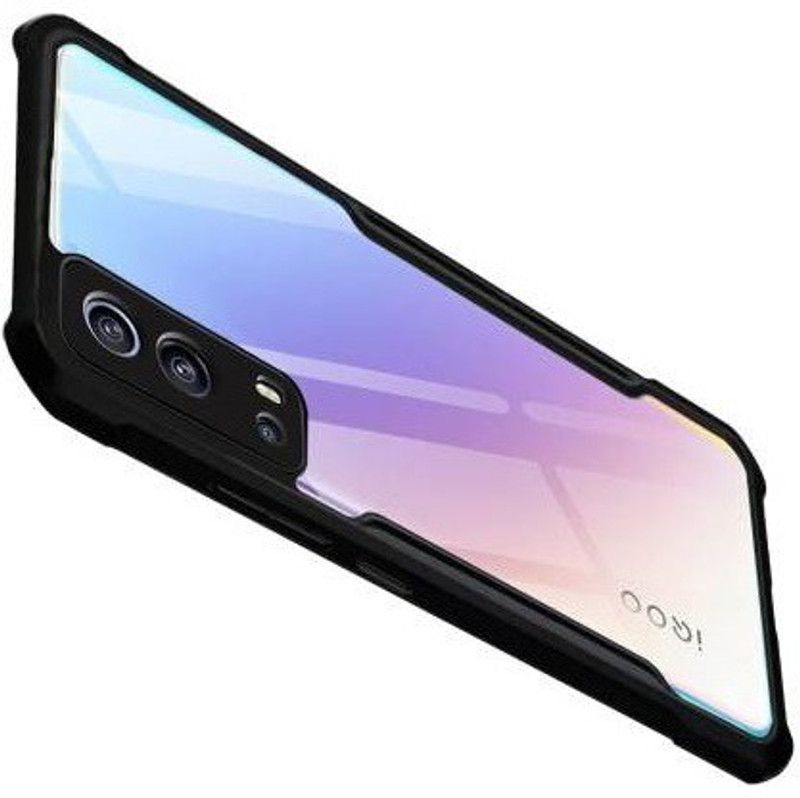 NSTAR Back Cover for IQOO Z3  (Transparent, Black, Shock Proof, Pack of: 1)