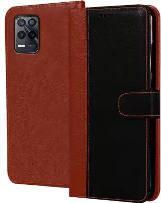 SILIBEE Flip Cover for Realme 9 5G  (Black, Brown, Multicolor, Dual Protection, Pack of: 1)