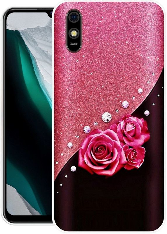 BAILAN Back Cover for Lava Z61 Pro  (Brown, Pink, Grip Case, Silicon)