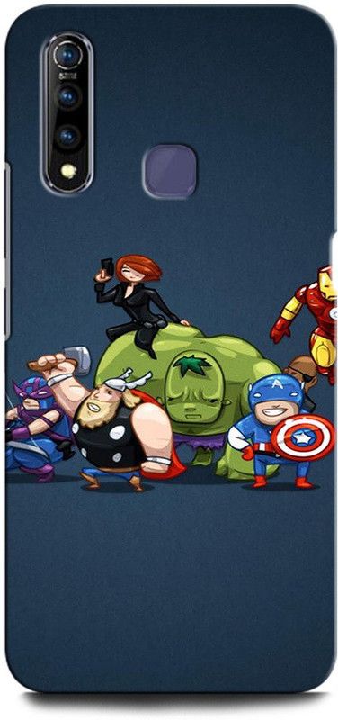 GRAFIQE Back Cover for Vivo Z1Pro 1951/PD1911F_EX HULK, ANGRY HULK, CAPTAIN AMERICA, IRON MAN, MARVEL  (Multicolor, Shock Proof, Pack of: 1)