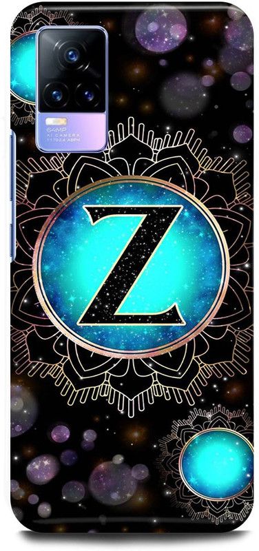 FIKORA Back Cover for vivo V21e 4G, V2061, Z, NAME, LETTER, ALPHABET  (Blue, Hard Case, Pack of: 1)
