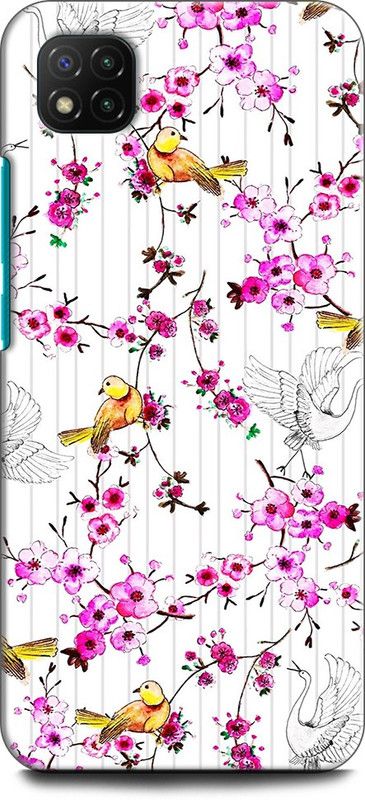 KEYCENT Back Cover for POCO C3 ROSE, WHITE PINK ROCE, BOUQUET, ROSES, FLOWERS, CLASSIC  (Multicolor, Pack of: 1)