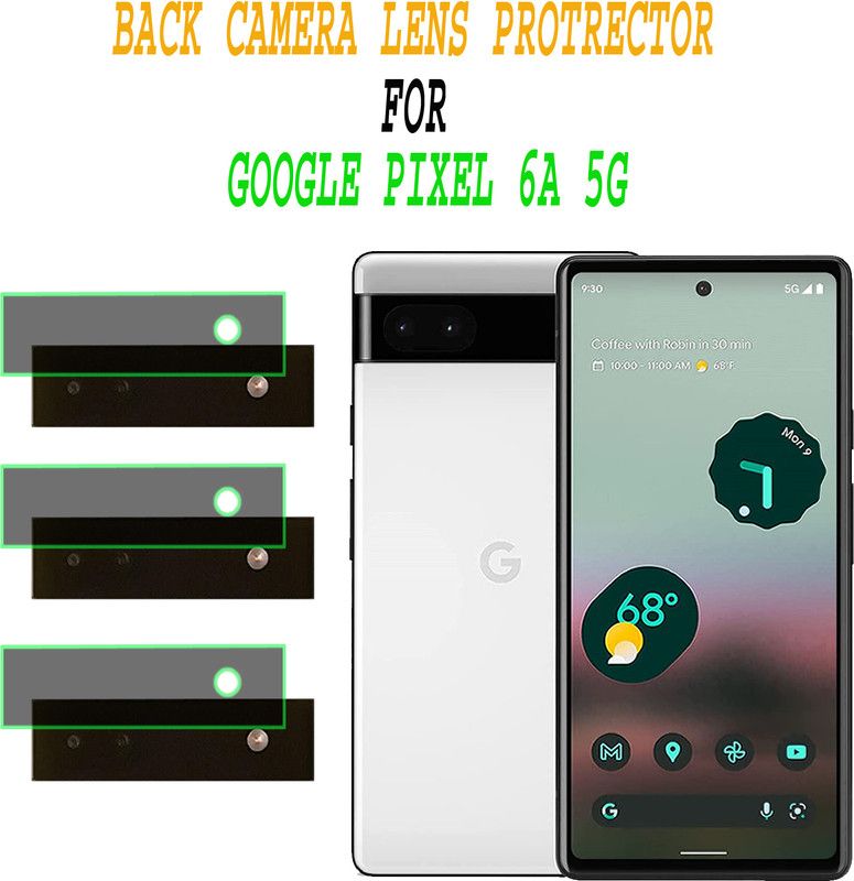 ejzatex Back Camera Lens Glass Protector for GOOGLE PIXEL 6A 5G  (Pack of: 3)
