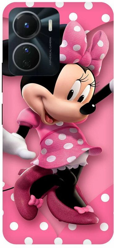COVERJET Back Cover for VIVO Y16-MICKEY- MOUSE- MINNIE- MOUSE- CARTOON  (Grey, Hard Case, Pack of: 1)