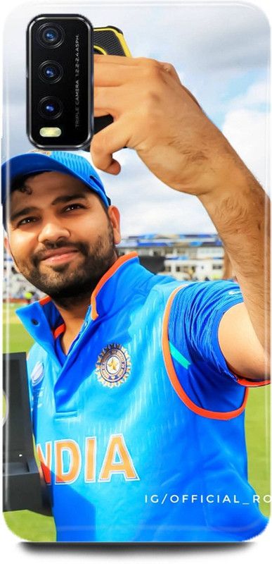 FUGGA Back Cover for Vivo Y20A, V2101, ROHIT, SHARMA, INDIA, TEAM, MUMBAI, INDIANS  (Multicolor, Hard Case)