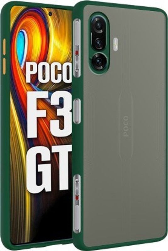 Cermarise Back Cover for Poco F3 GT  (Green, Camera Bump Protector, Pack of: 1)