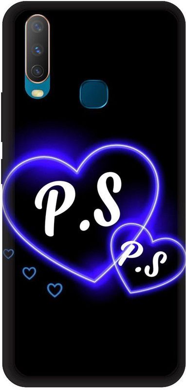 VS PRINT LINK Back Cover for VIVO Y17 ,VIVO 1902 ,PS, P LOVES S, PS NAME, PS Love Printed  (Black, Hard Case, Pack of: 1)