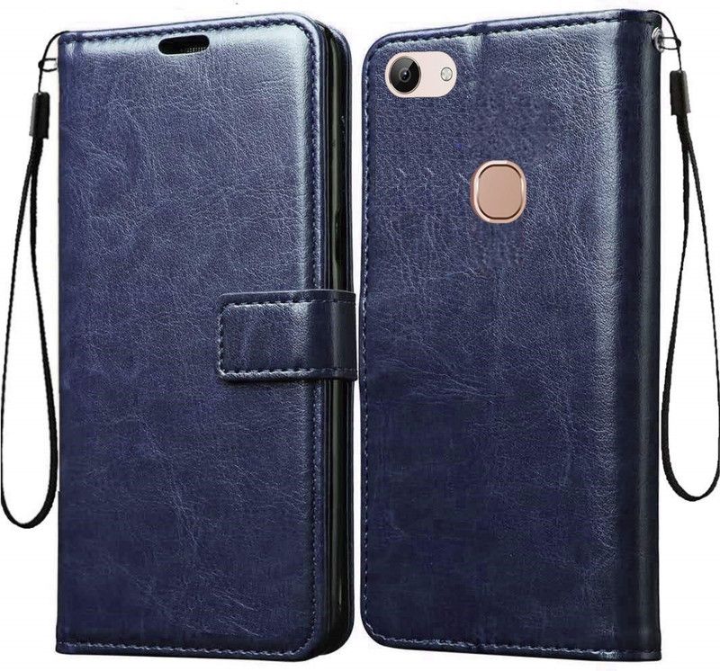 TINGTONG Flip Cover for Vivo Y83, Vivo Y81  (Blue, Cases with Holder)