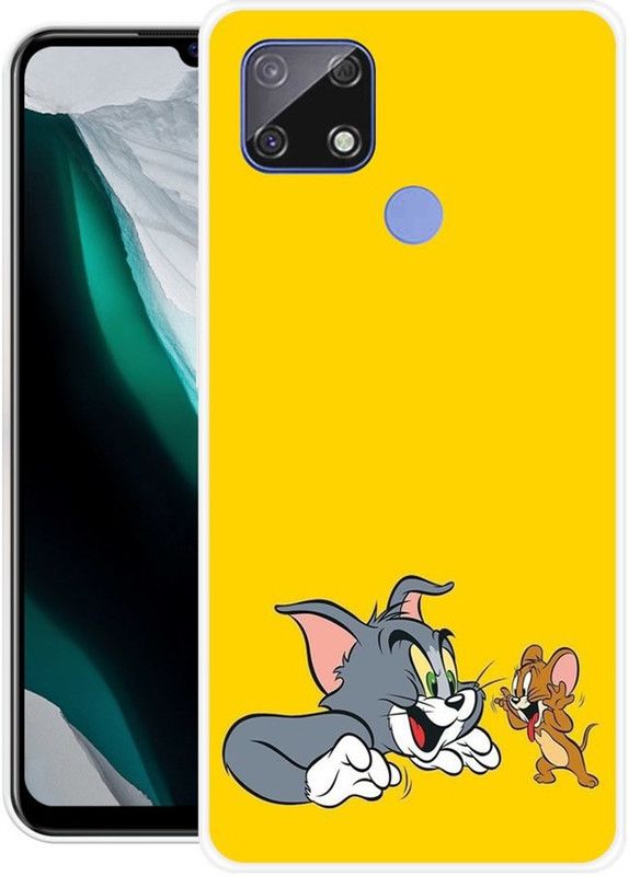 Krtagy Back Cover for Realme C25  (Yellow, Dual Protection, Silicon, Pack of: 1)