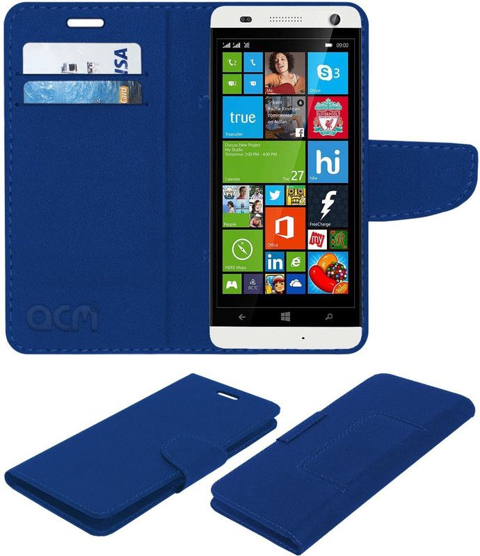ACM Flip Cover for Xolo Win Q1000  (Blue, Cases with Holder, Pack of: 1)
