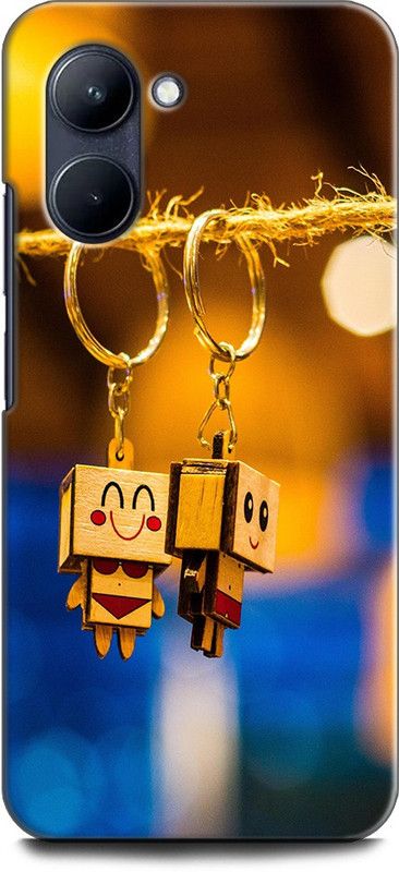 WallCraft Back Cover for Realme C33, RMX3624 CUTE KEYCHAIN, LOVE, FOREVER, COUPLES, CUTE  (Multicolor, Dual Protection, Pack of: 1)
