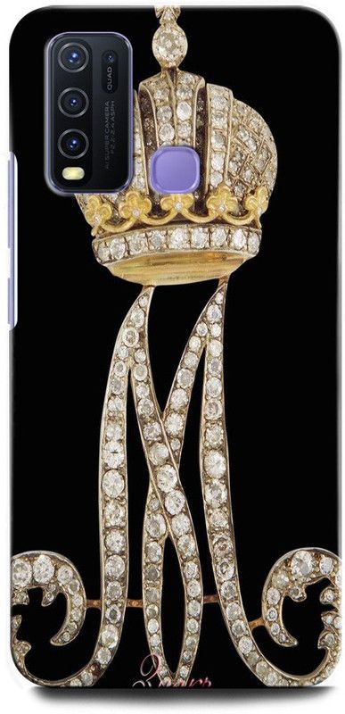 GRAFIQE Back Cover for Vivo Y50 1935 M, M LETTER, M ALPHABET, M DESIGN  (Multicolor, Shock Proof, Pack of: 1)