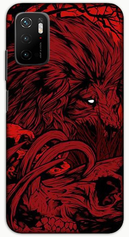 itrusto Back Cover for POCO M3 Pro 5G, POCO M3 Pro 5G Beast Lion BACK COVER  (Multicolor, Hard Case, Pack of: 1)