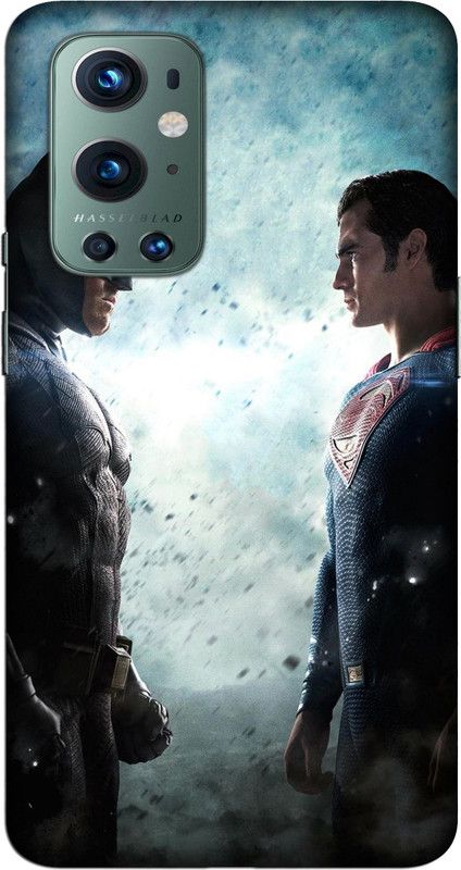 CROKIAN Back Cover for OnePlus 9 Pro Batman Superman Back Cover  (Blue, Hard Case)