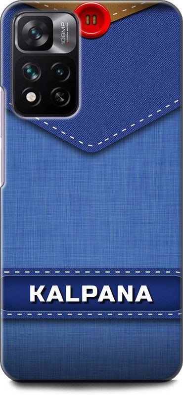 WallCraft Back Cover for Xiaomi 11i 5G KALPANA NAME, K LETTER, BLUE, JEANS, ALPHABET, DESIGN  (Multicolor, Dual Protection, Pack of: 1)
