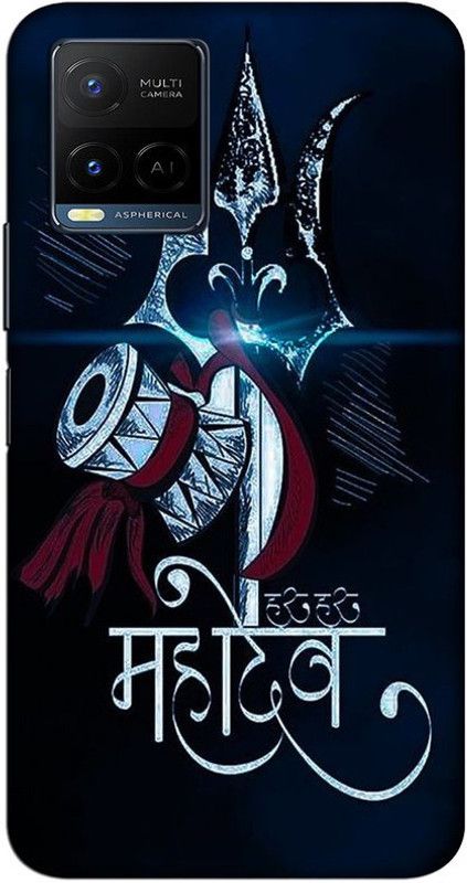 CROKIAN Back Cover for Vivo Y21 Mahadev Back Cover  (Black, Hard Case, Pack of: 1)