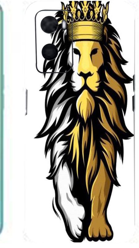 Mclaxa King Lion Mobile Back Skin, King Lion, OPPO A96 Mobile Skin  (King Lion Skin With Super Matte Finish)