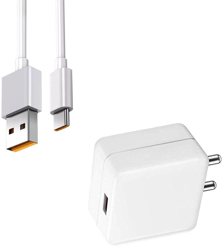 SB 30 W NA 4 A Mobile 30W -VOOC,DART,FLASH with Type-C Cable Charging Adapter Travel Fast DH104 Charger with Detachable Cable  (White, Cable Included)