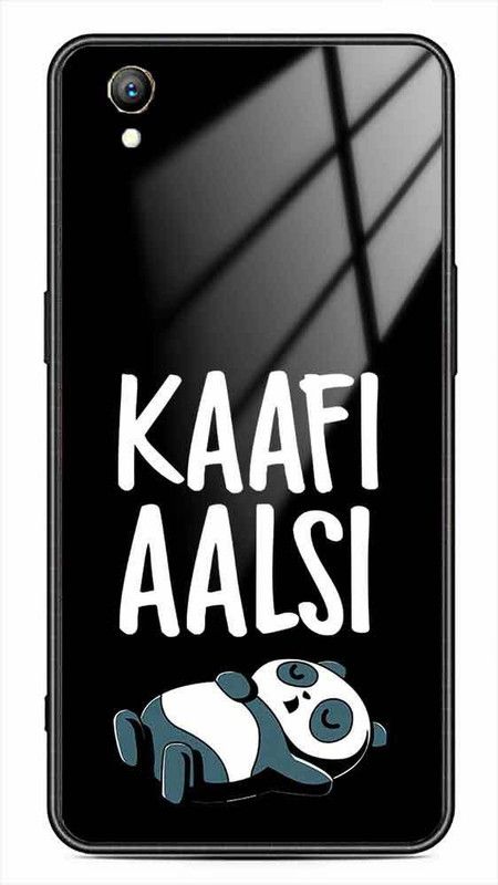 NDCOM Back Cover for VIVO Y91i Kaafi Aalsi Printed Glass Case  (Multicolor, Grip Case, Pack of: 1)