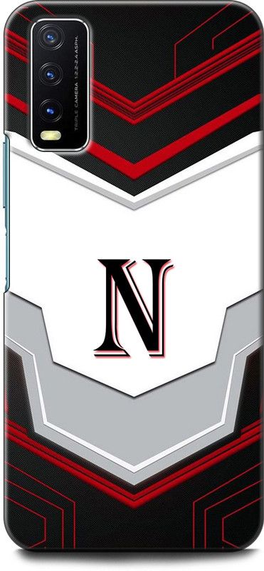 Dronk Back Cover for Vivo Y20i, V2027 N, N LETTER, N NAME, N ALPHABET, ALPHABET  (Multicolor, Dual Protection, Pack of: 1)