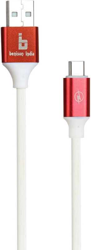 DC-406 Type C USB Data Transfer Cable charging cable 1 m USB Type C Cable  (Compatible with USB-C Android Mobiles and Other Smart Phones, Red)