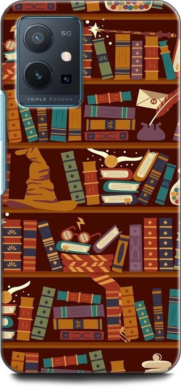 KEYCENT Back Cover for Vivo Y75 5G HARRY POTTER, LIBRARY, BOOKS  (Multicolor, Shock Proof, Pack of: 1)