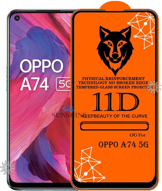 SUNSHINE Tempered Glass Guard for OPPO-A74 5g Edge to Edge Tempered Glass  (Pack of 1)