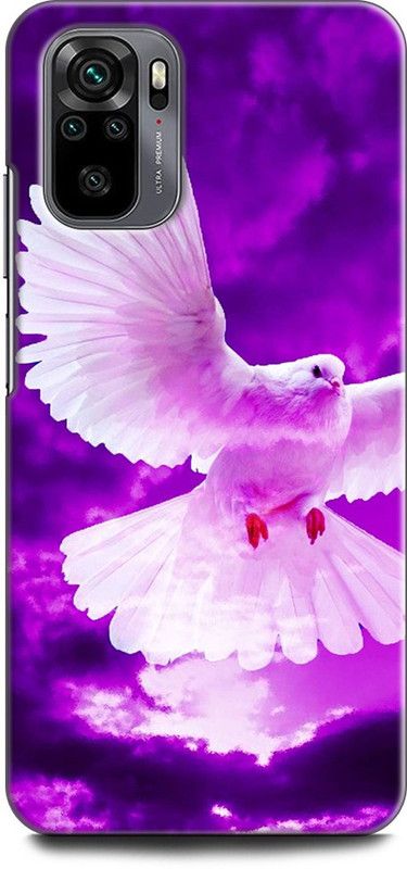 KEYCENT Back Cover for REDMI Note 10 PIGEON, PARROT, COLURFULL, KINGFISHER, BIRDS, PINK, GLITTER  (Multicolor, Pack of: 1)