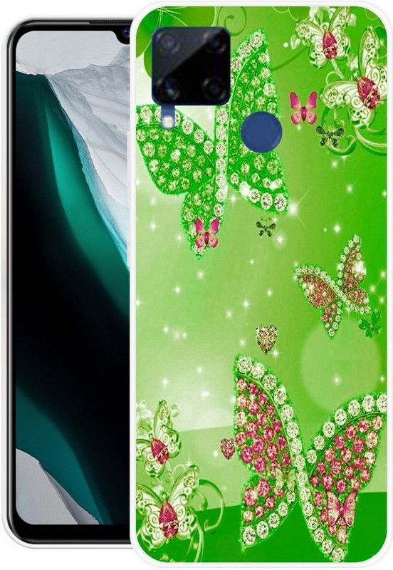 BLUEBUG Back Cover for Realme C15  (Multicolor, Grip Case, Silicon, Pack of: 1)