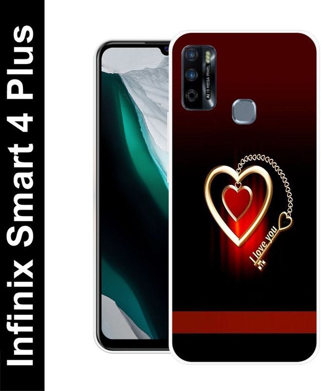 Aabra Back Cover for Infinix Smart 4 Plus  (Maroon, Black, Silicon)
