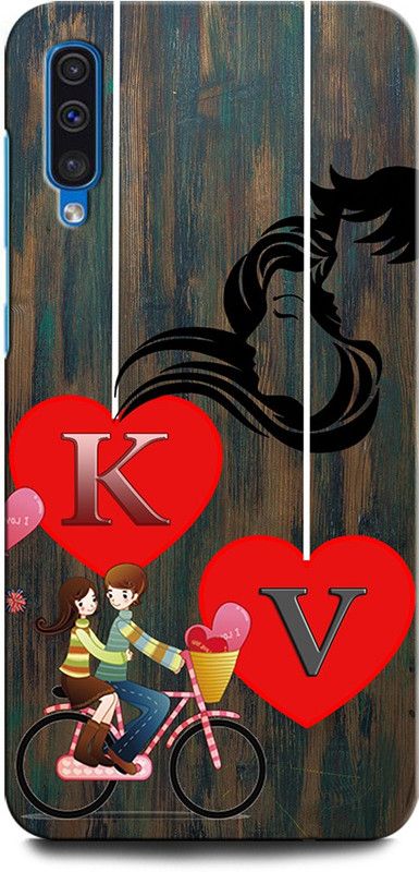 ORBIQE Back Cover for SAMSUNG Galaxy A30s KV, K LOVE V, V LOVE K, K LETTER, V LETTER, KV NAME  (Multicolor, Hard Case, Pack of: 1)
