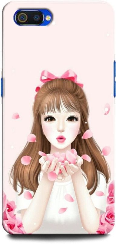 WallCraft Back Cover for Realme C1, RMX1811 GIRL, ANIME, PINK, LOVELY GIRL, CARTOON, CUTE GIRL, DOLL  (Multicolor, Dual Protection, Pack of: 1)