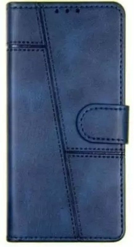 NIMMIKA ENTERPRISES Flip Cover for Infinix Smart 4 Plus Flip Cover  (Blue, Dual Protection, Pack of: 1)