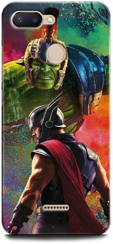 INDICRAFT Back Cover for Redmi 6 THOR RAGNAROK, HULK, MARVAL, COMIC, MOVIE  (Multicolor, Hard Case, Pack of: 1)