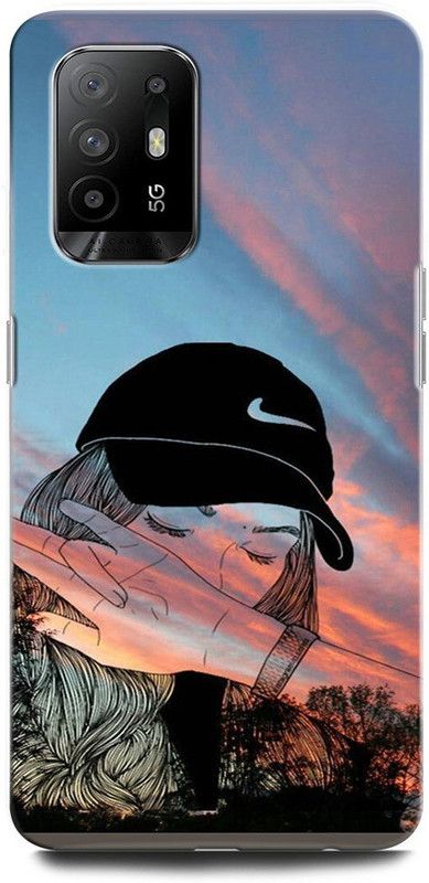 ORBIQE Back Cover for OPPO F19 Pro+ 5G CPH2213 GIRL, WOMEN ARTWORK, ANIME, PRETTY, BEUTY, HEART, CAP, NATURE  (Multicolor, Hard Case, Pack of: 1)