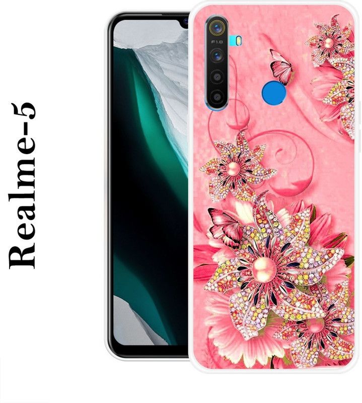 JATLAND Back Cover for Realme 5  (Multicolor, Silicon)