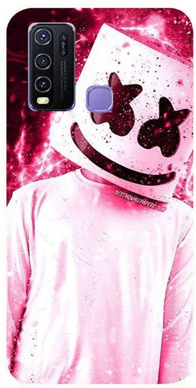 Skyhawk Back Cover for Vivo Y50 Pink Marshmallow  (Multicolor, Waterproof, Silicon, Pack of: 1)