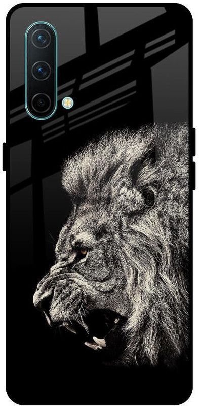 QRIOH Glass Back Cover for OnePlus Nord CE  (Black, Grey, Grip Case, Silicon, Pack of: 1)