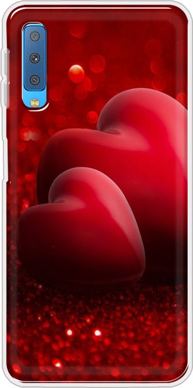 Hansviprint Back Cover for Samsung Galaxy A7 2018 Edition  (Red, Grip Case, Silicon, Pack of: 1)