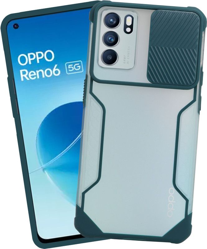 VAKIBO Back Cover for Oppo Reno6 5G  (Green, Shock Proof)