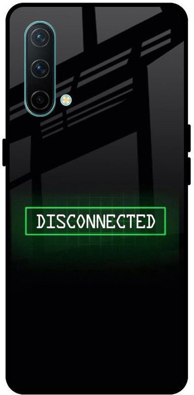 QRIOH Glass Back Cover for OnePlus Nord CE  (Black, Grip Case, Silicon, Pack of: 1)
