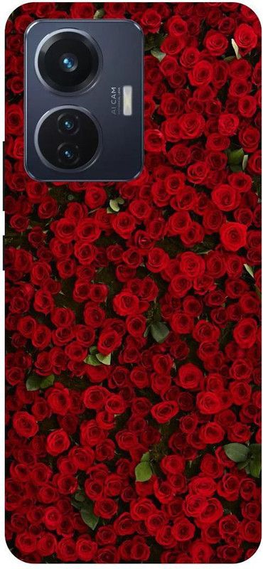 THE NARAYANA COLLECTIONS Back Cover for VIVO T1 44W- V2153-ROSES,FOOL,GULAB,DESIGN,BEAUTIFUL  (Multicolor, Hard Case, Pack of: 1)