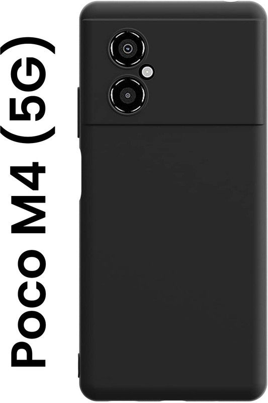 Stunny Back Cover for POCO M4 (5G)  (Black, Matte Finish, Pack of: 1)