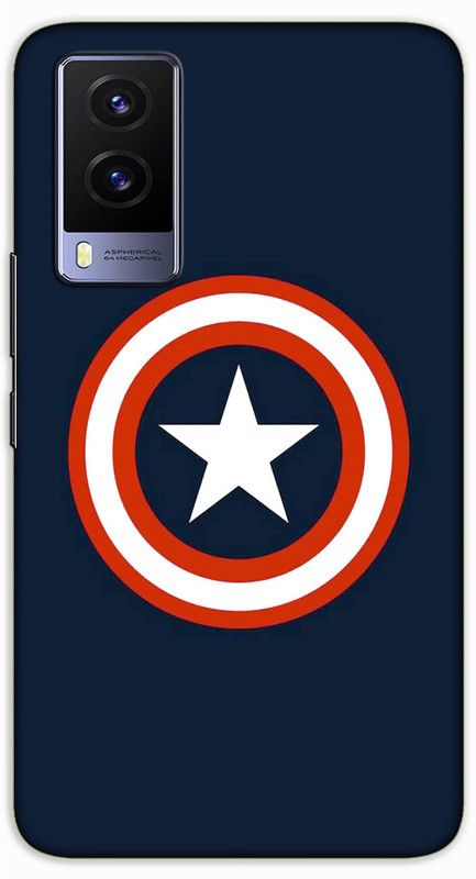 iprinto Back Cover for VIVO V21E, VIVO V21E 5G Captaion America Shield Back Cover  (Purple, Hard Case, Pack of: 1)