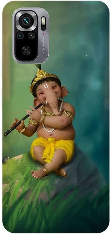 MRBE Back Cover for REDMI NOTE 10S( GANESH JI,BAL GANESHA) PRINTED BACK COVER  (Multicolor, Hard Case, Pack of: 1)