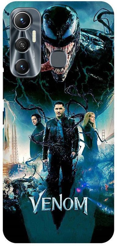 FIKORA Back Cover for Infinix Hot 11, X662, VENOM, EDDIE, BROCK, SYMBIOTE, MARVEL  (Black, Hard Case, Pack of: 1)